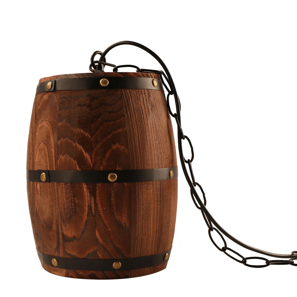 Nature loft wood Wine barrel pendant light