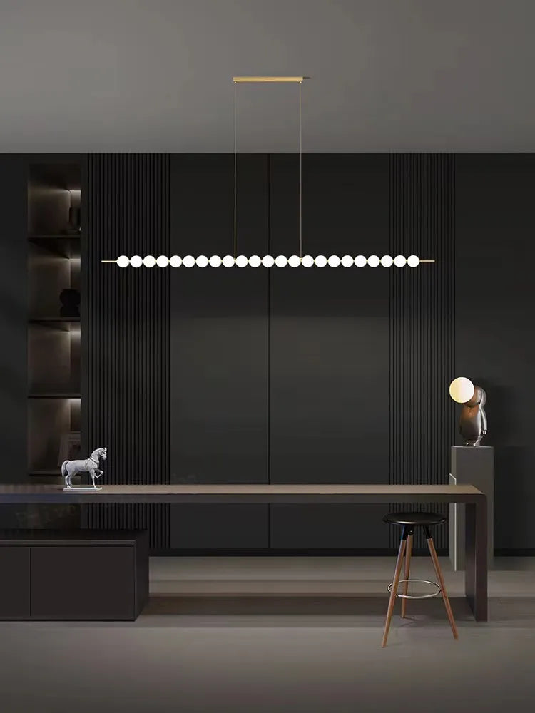 Magic bean All Copper White Ball Lusters Hanging chandelier