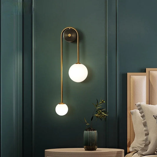 Nordic Led sconce Glass Ball Lampshade
