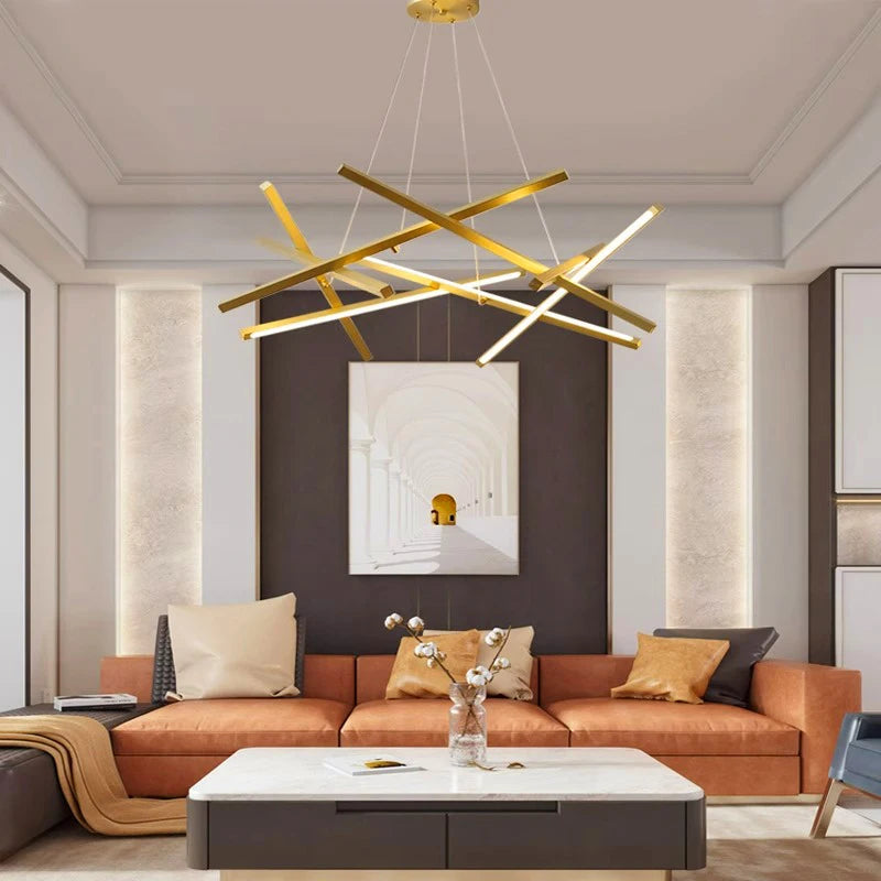 Led Cross over chandelier