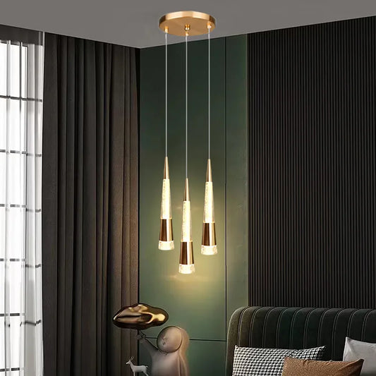 Modern Mini LED Pendant Light with Gold Finish