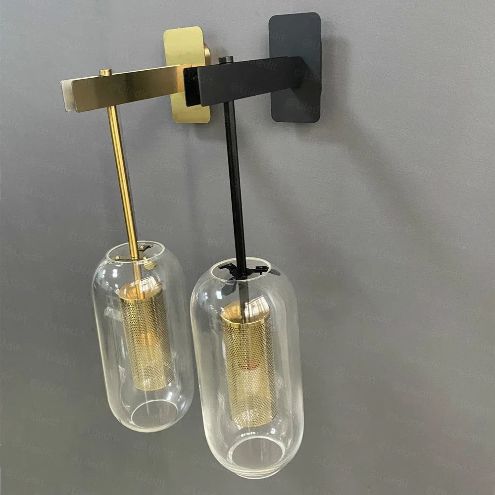 Nordic Glass Bedside sconce light