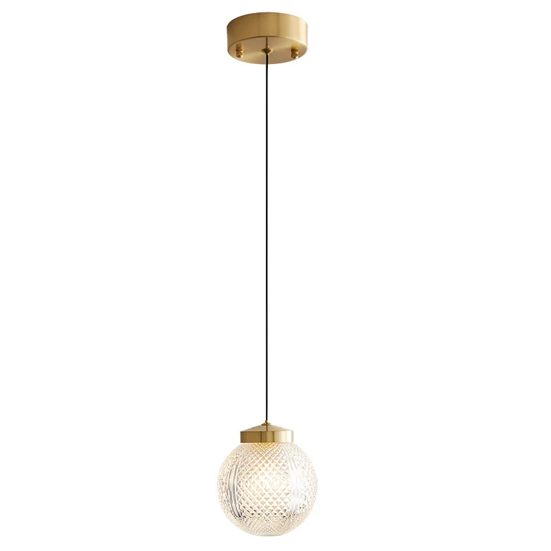 Sphere glass Copper style lighting