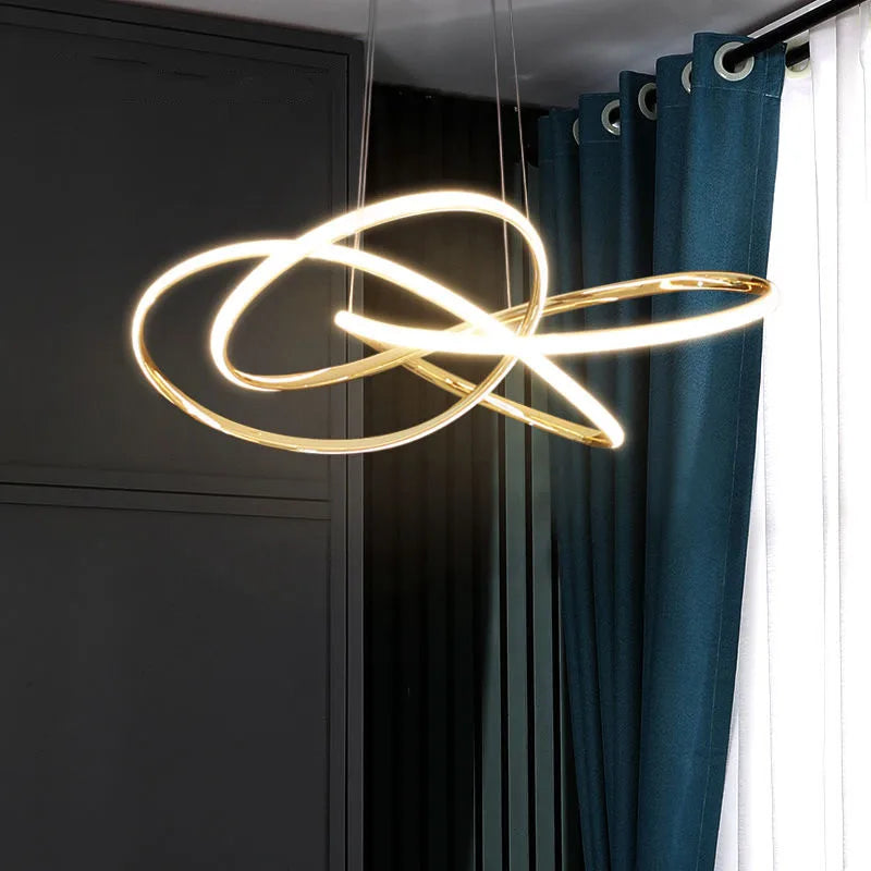 Led Geometric Line Chandelier Lighting