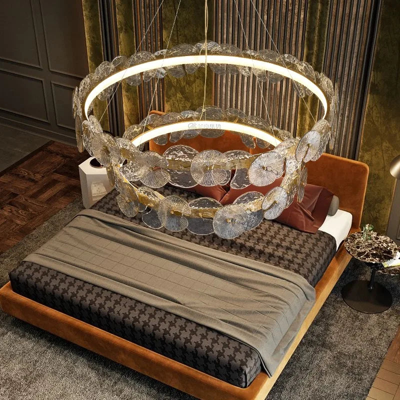 LED Lotus Leaf Decor chandelier Lighting