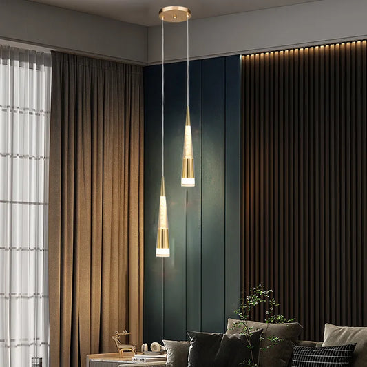 Modern Mini LED Pendant Light with Gold Finish