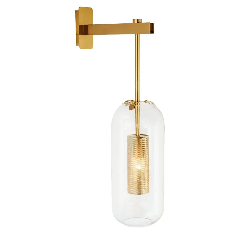 Nordic Glass Bedside sconce light