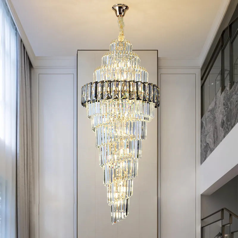 Villa Hollow Long crystal Chandelier
