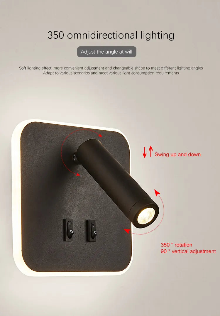 350 Degree adjustable sconse light