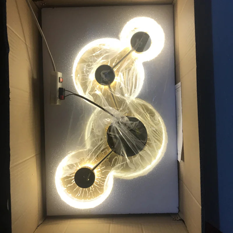 Nordic Gold Lotus Leaf LED Sconce Light