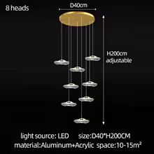 Duplex Villa Led jelly fish chandelier