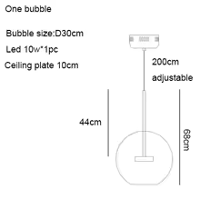 Glass Bubble LED Chandelier