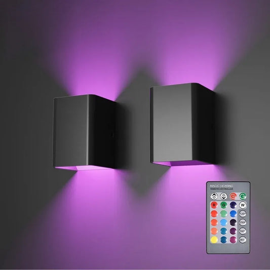 Nordic UP down RGB LED sconce with Remote Controller