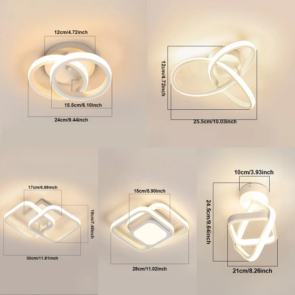 Luces de techo LED de estilo moderno, lámpara de techo para pasillo, balcón, dormitorio, sala de estar, iluminación para el hogar, lámpara para comedor, Lustre para oficina