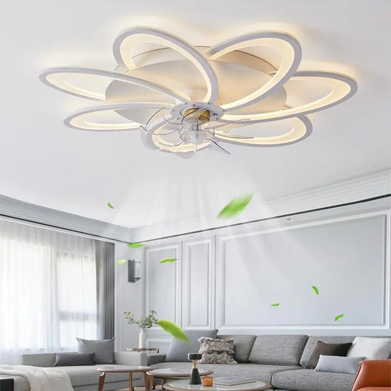 Nordic Creative flower Ceiling Fan with Remote Control
