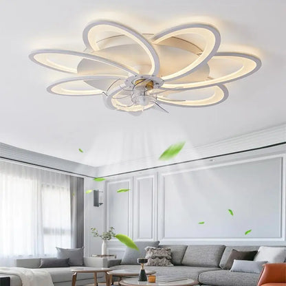 Nordic Creative flower Ceiling Fan with Remote Control