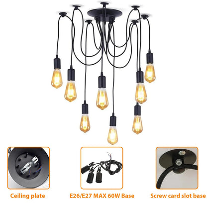 Nordic Creative Minimalist Black spider legs chandelier