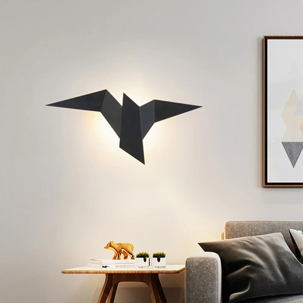 LED bird wall lamp