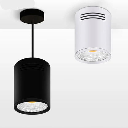 [DBF] lámpara LED de techo montada en superficie con cable colgante 3W/5W/7W/10W/12W/15W Blanco/Negro AC85-265V foco de techo decoración del hogar