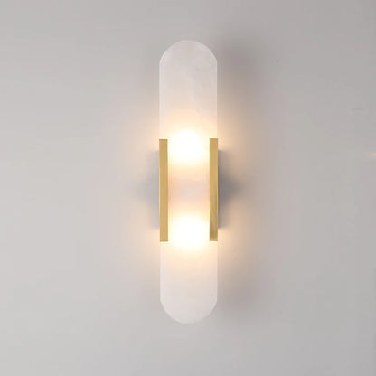 Natural marble sconce light
