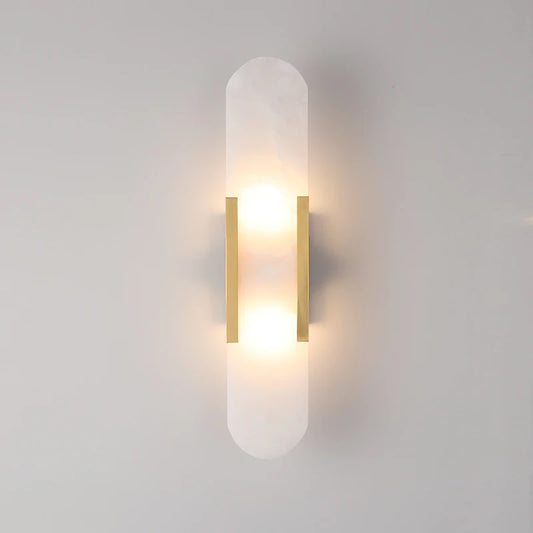Natural marble sconce light