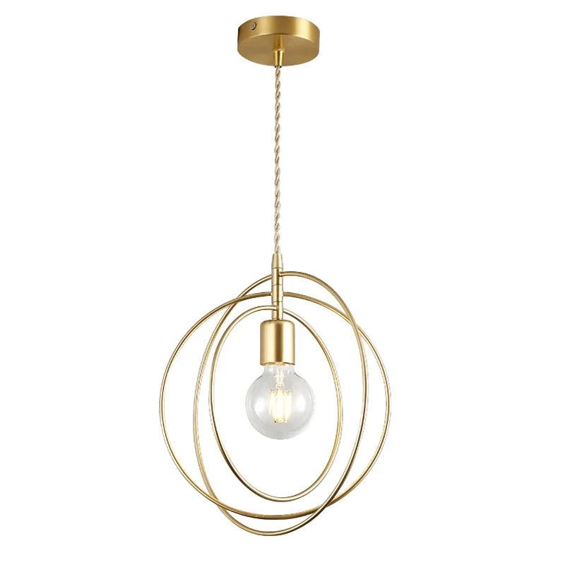 Luces colgantes Led, lámpara colgante dorada E27, lámparas decorativas para sala de estar, accesorio de iluminación colgante para cocina, iluminación interior