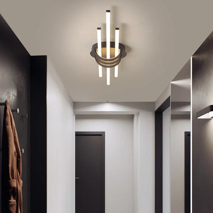 LODOOO-arañas Led moderno para dormitorio, pasillo, vestíbulo, sala de estar, araña de techo Led en blanco y negro mate, accesorios de 90-260V