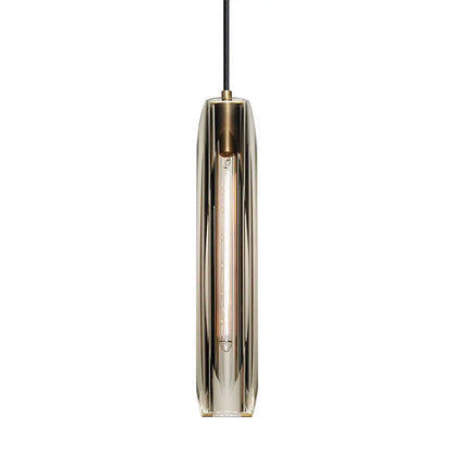 Lámpara colgante de cristal de lujo, luz postmoderna totalmente de cobre, para dormitorio, mesita de noche, sala de estar, comedor, mesa de bar, lámpara colgante de un solo cabezal