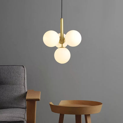 Nordic white Glass lustre suspension Light fixture