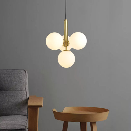 Nordic white Glass lustre suspension Light fixture