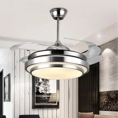 Chrome Led Ceiling Fan Light