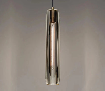 Lámpara colgante de cristal de lujo, luz postmoderna totalmente de cobre, para dormitorio, mesita de noche, sala de estar, comedor, mesa de bar, lámpara colgante de un solo cabezal