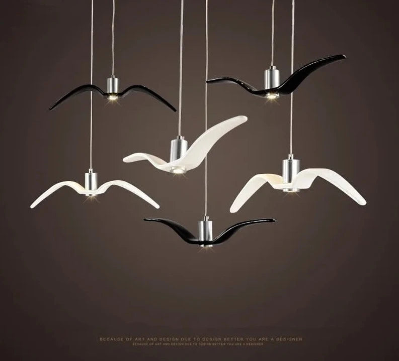 Lámpara colgante Brokis Night Birds de resina silueta cielo pájaro de la libertad Gaviota
