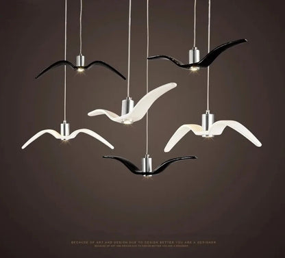 Lámpara colgante Brokis Night Birds de resina silueta cielo pájaro de la libertad Gaviota
