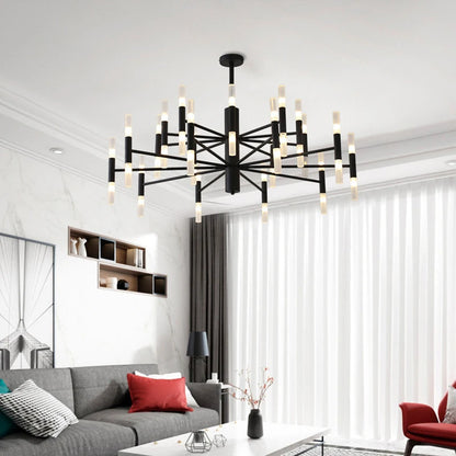 Arañas LED moderno, accesorios colgantes de pared de lujo dorados y negros para dormitorio, luminaria para comedor, sala de estar, lámpara de restaurante