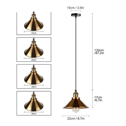 Iron 3 head Retro Industrial pendent light