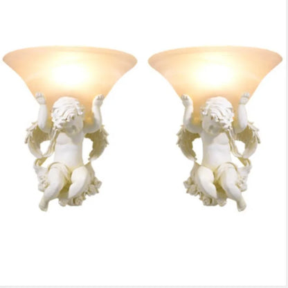 European art resin sconce light