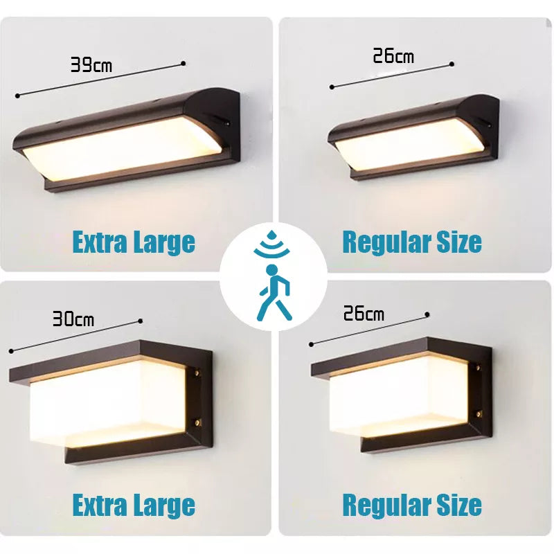Extra Large Radar Motion Sensor waterproof LED outdoor sconce light