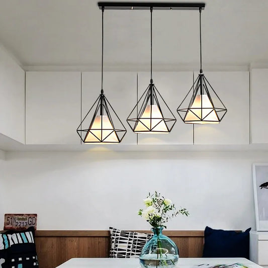 Nordic 3 Heads Long Bar Lighting Chandelier