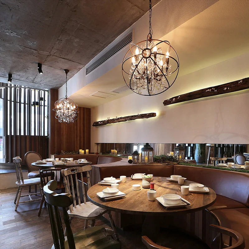 Rustic Orb Chandelier