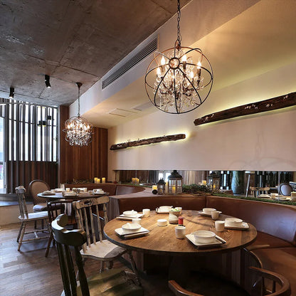 Rustic Orb Chandelier