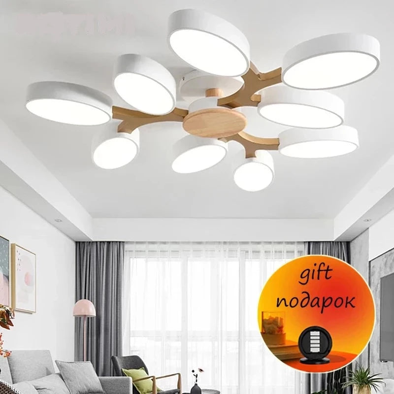 BOTIMI White Metal Tree branch Shaped light