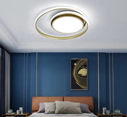 Luces de techo modernas, lámpara LED para sala de estar, dormitorio, sala de estudio, lámpara de techo montada en superficie de color blanco y negro, AC85-265V decorativa
