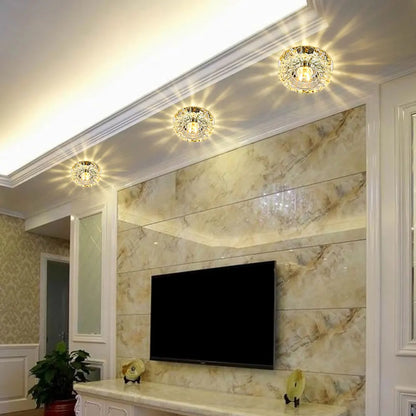 LED Flush Mount Crystal ceiling light