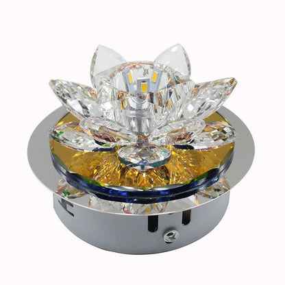 Luces de techo LED modernas, iluminación para el hogar, lámparas de techo de cristal led para sala de estar, lámpara de atenuación de cristal brillante