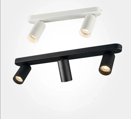 Focos regulables de múltiples cabezales, techo montado en superficie, antideslumbrante, sala de estar, dormitorio, pasillo, luz lineal larga sin guía, 7W/12W