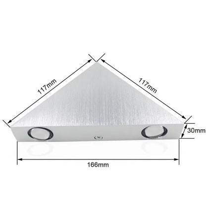 Aluminium LED Triangle Shape sconce light