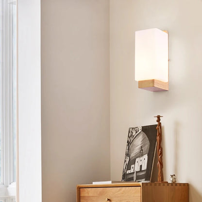 LED simple solid wood lighting