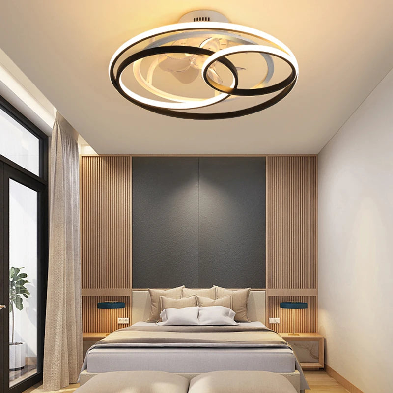 Led ceiling fan with remote control