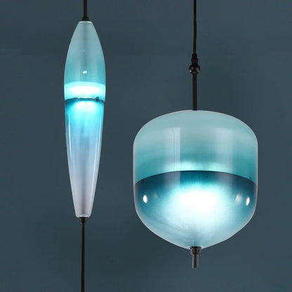 Nordic modern ice blue glass pendant light